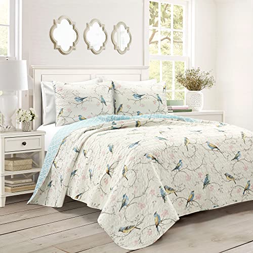 Oversized 3 Piece Reversible Quilt Set, Full/Queen J988