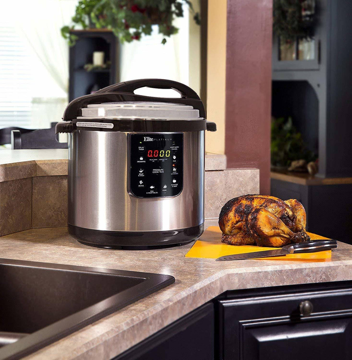 10 Quart Black Electric Pressure Cooker A5756