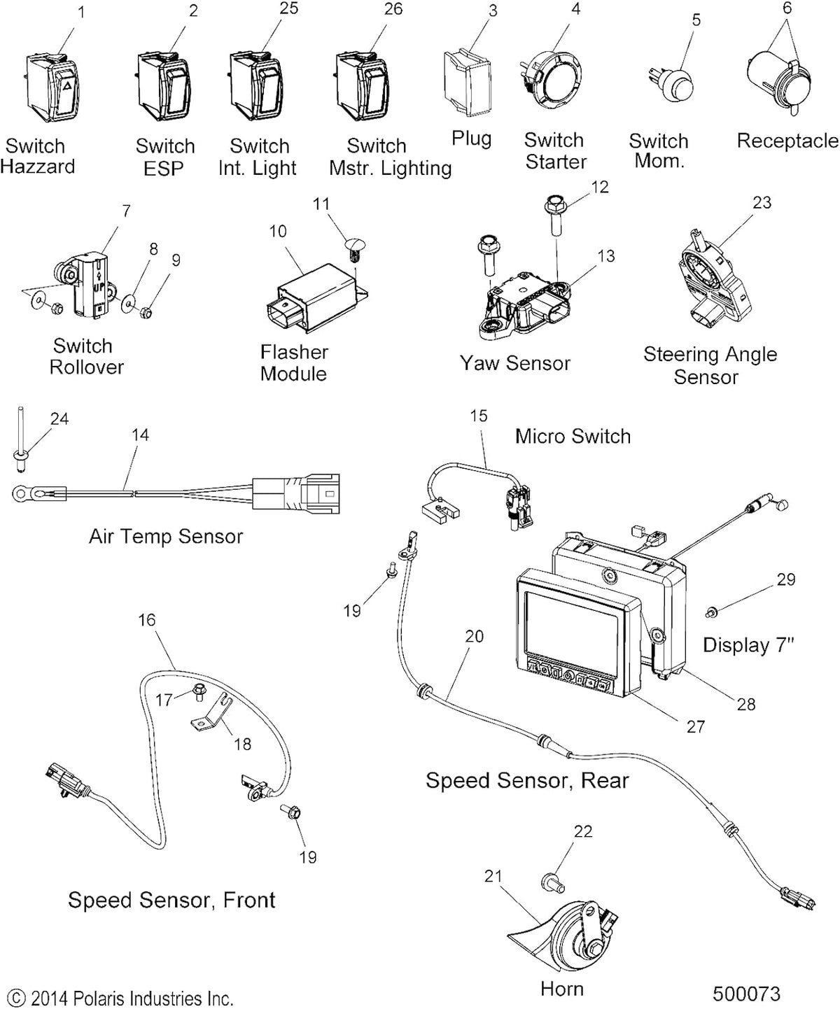 Genuine OEM Master Lighting Switch, SPDT, Qty 1 G410