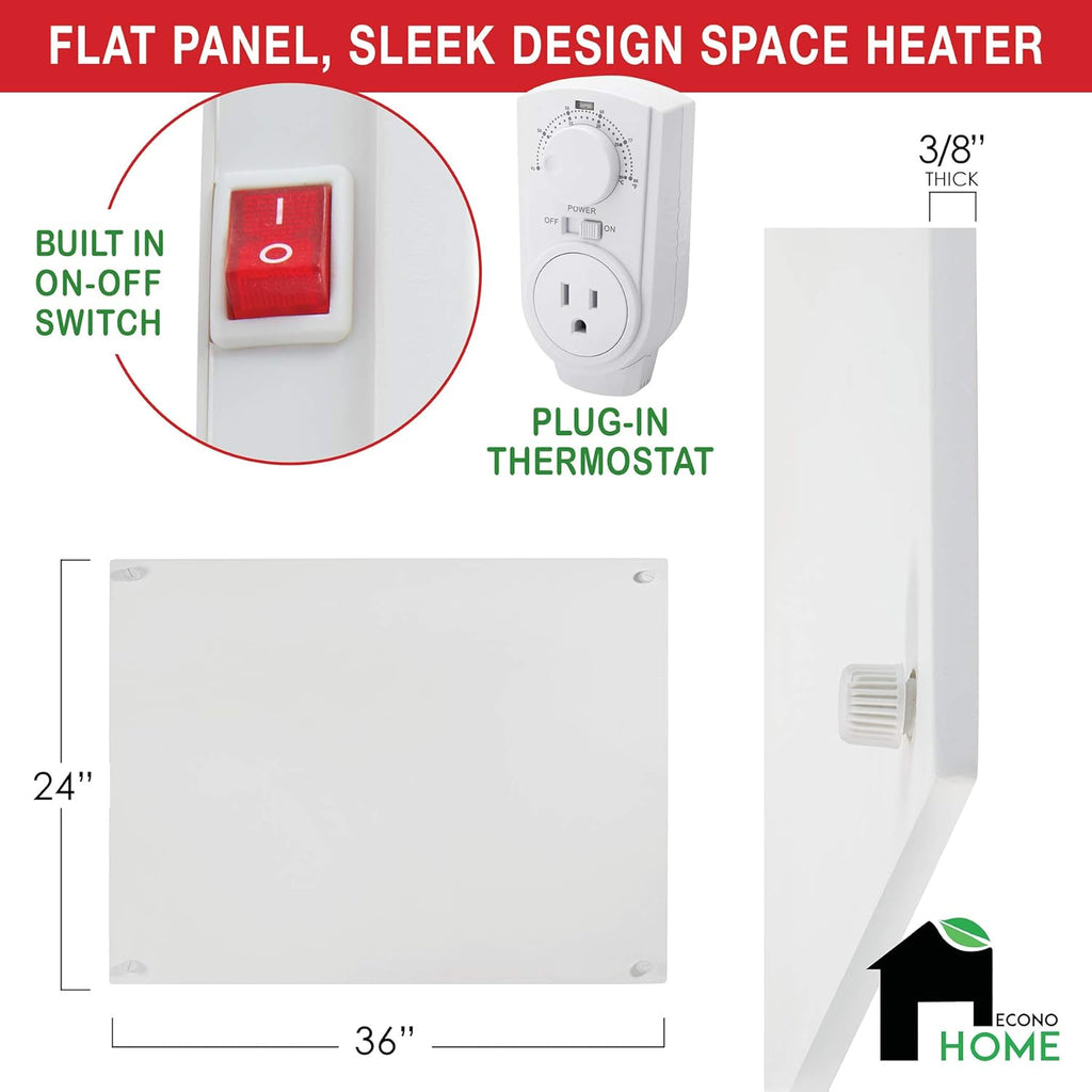 Wall Mount 600 Watt Convection Heater with Thermostat V405814