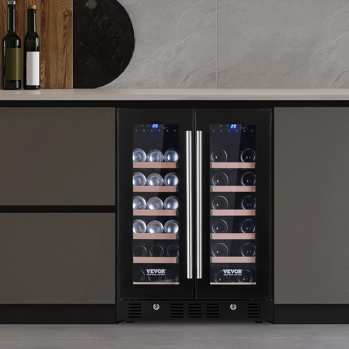 78 Cans 20 Bottle Stainless Steel Wine Cooler R637966