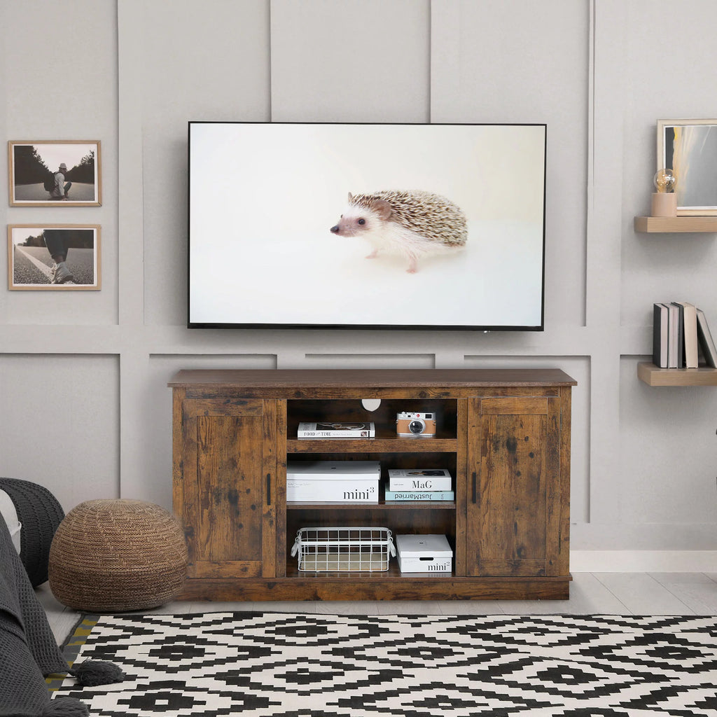 Mid-Century Fireplace TV Stand for 49 Inch TV S378