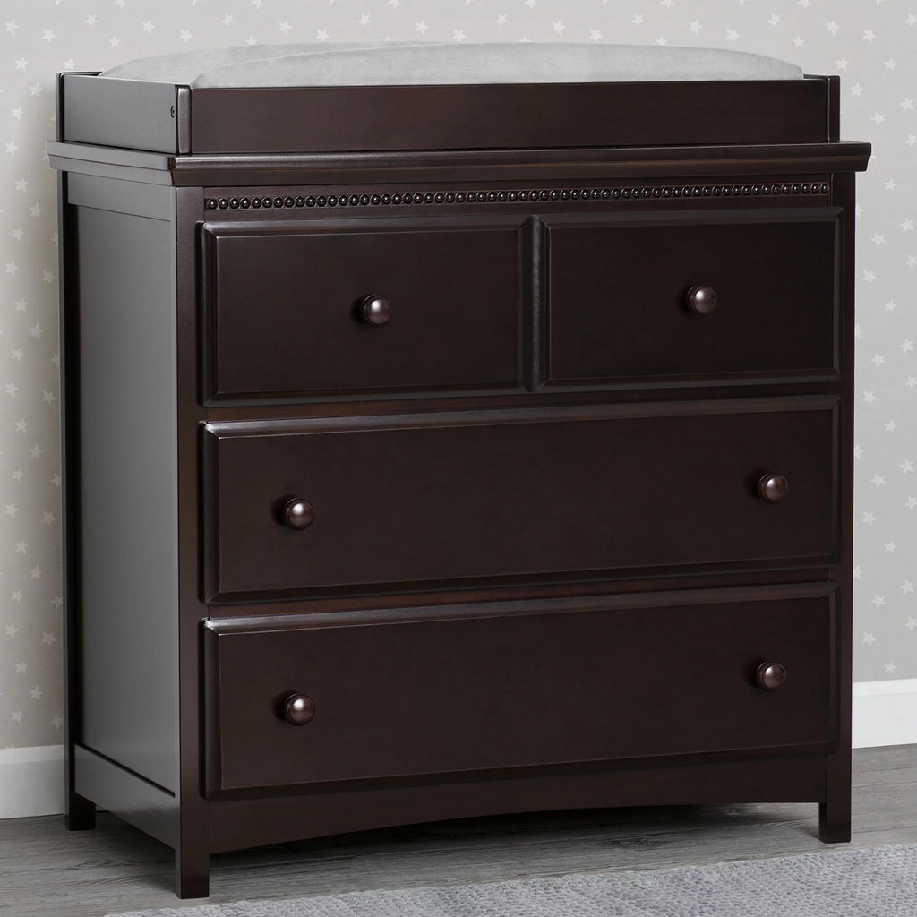 3 Drawer Dresser with Changing Top, Grey N4465