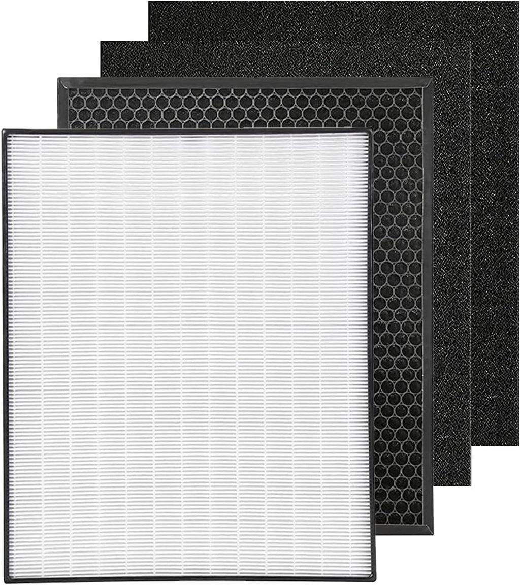 Replacement Filter Kit for Air Purifier, 1 True HEPA Filter, 2 Carbon Filters, 6 Pre-Filters N44604