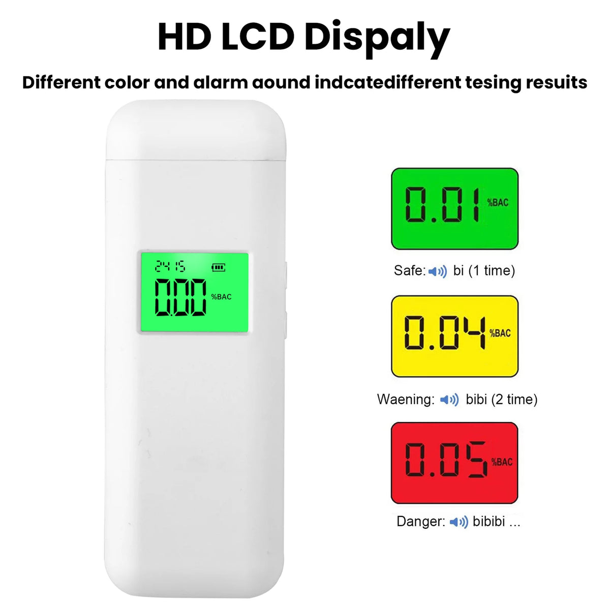 Portable Breathalyzer with LCD Display B310