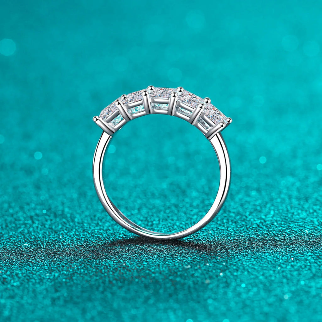 2ct Princess Cut Moissanite Engagement Ring, 925 Sterling Silver S877