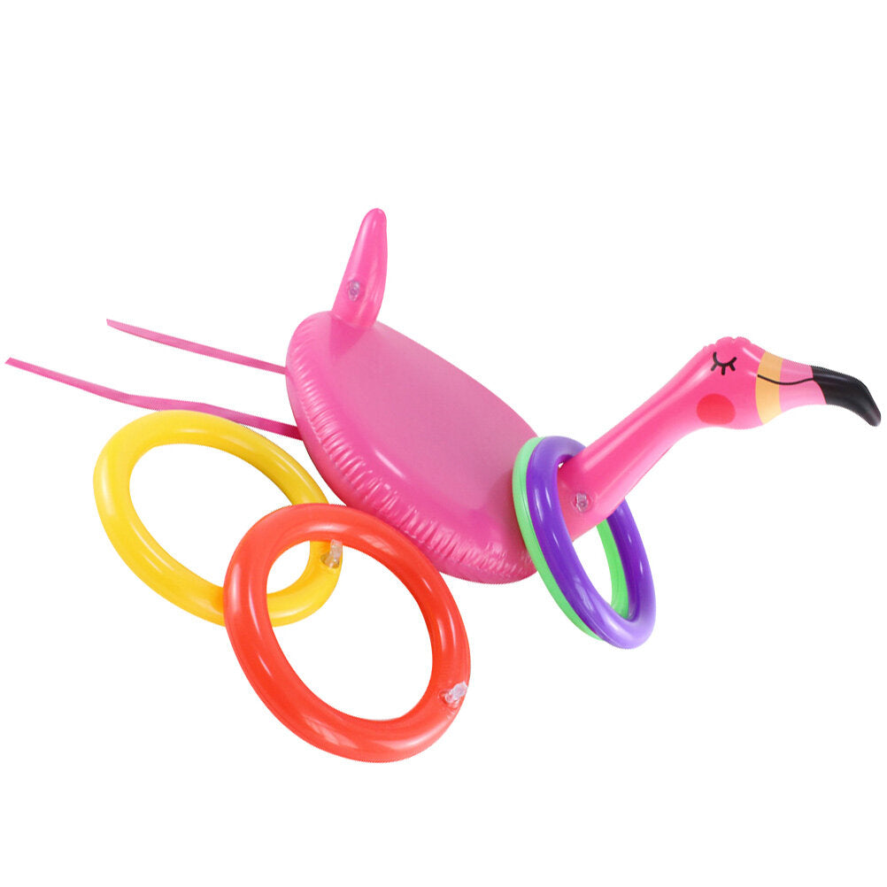 Inflatable Flamingo Hat Ring Tossing Game Toy A6725