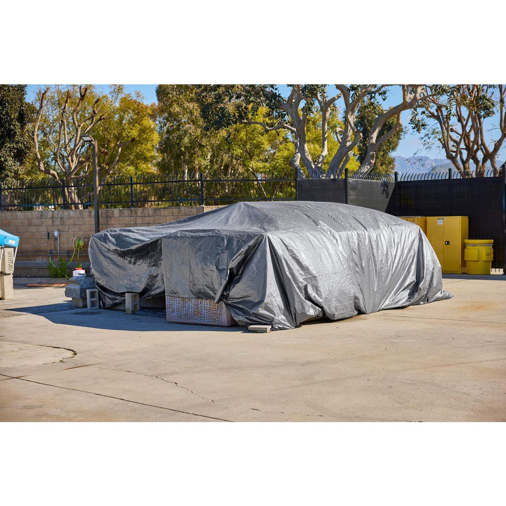 Silver and Black Weather-Resistant Tarp T12415
