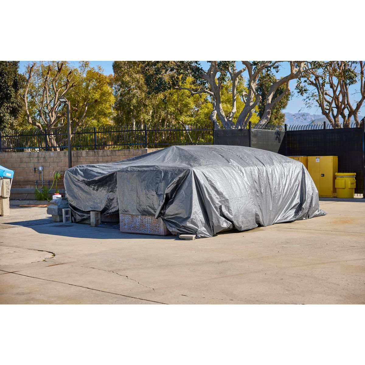 Silver and Black Weather-Resistant Tarp T12415