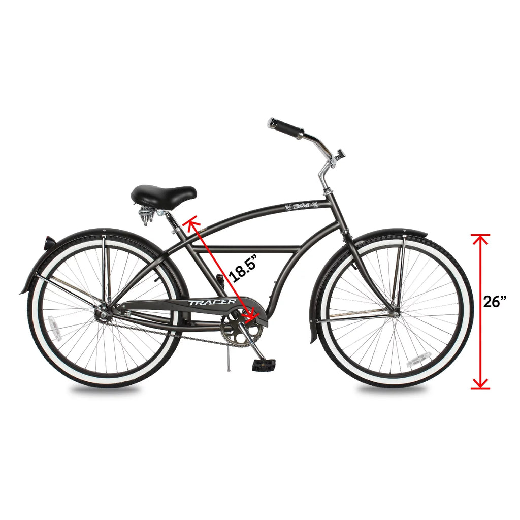 26 Inch 7 Speed Steel Beach Cruiser Bicycle X58732