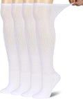 4 Packs Non Binding Seamless Over the Knee Cushioned Diabetic Socks J88438