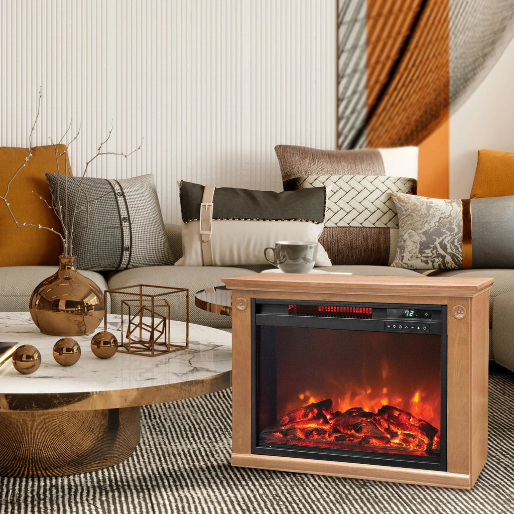 1500W Portable Electric Infrared Quartz Indoor Fireplace F162298
