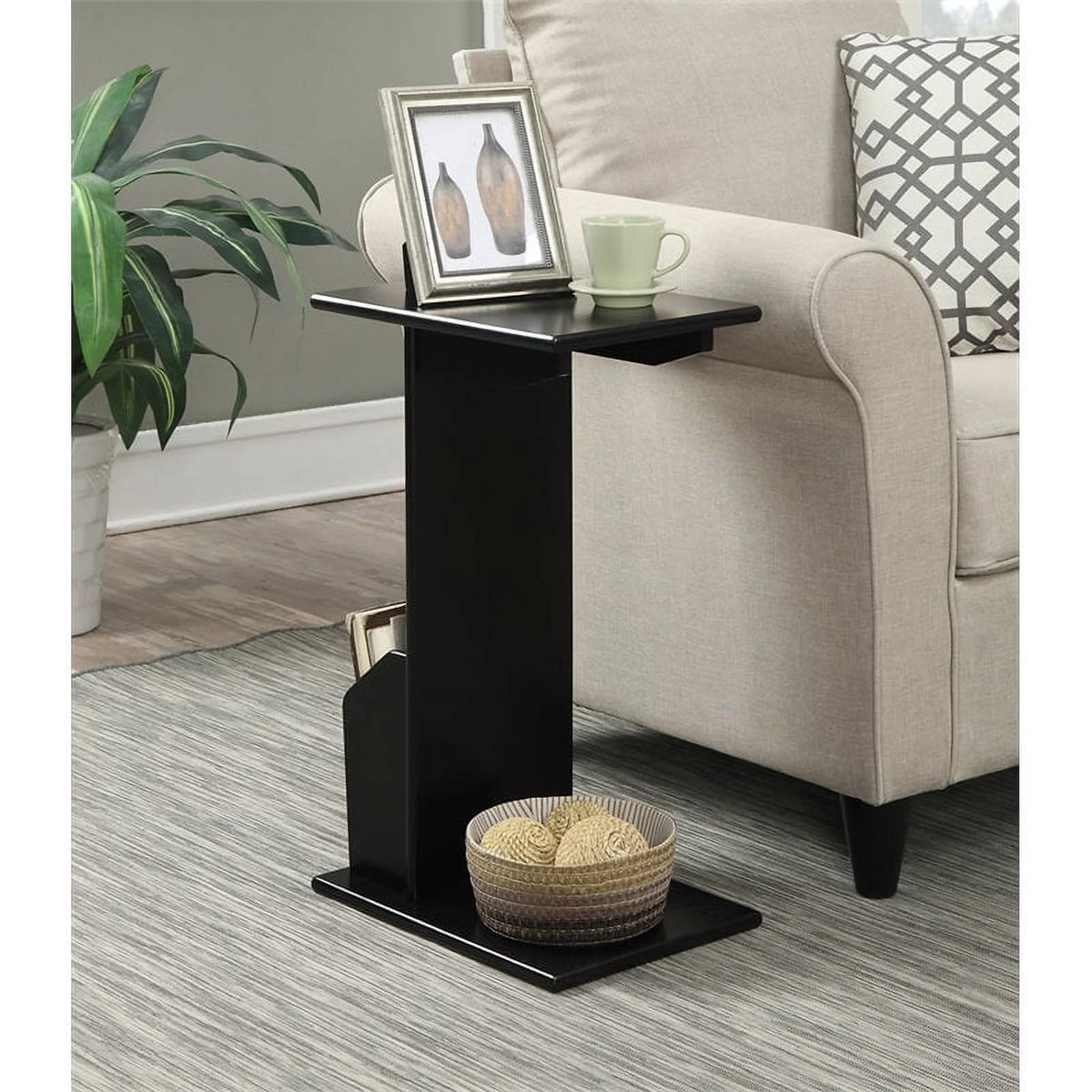 Black Wood End Table Set of 2 S135