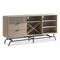 Light Taupe and Black Wood Buffet X6795