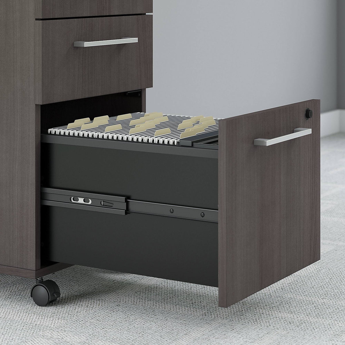 60W x 30D Table Desk with 3 Drawer Mobile File Cabinet H68825