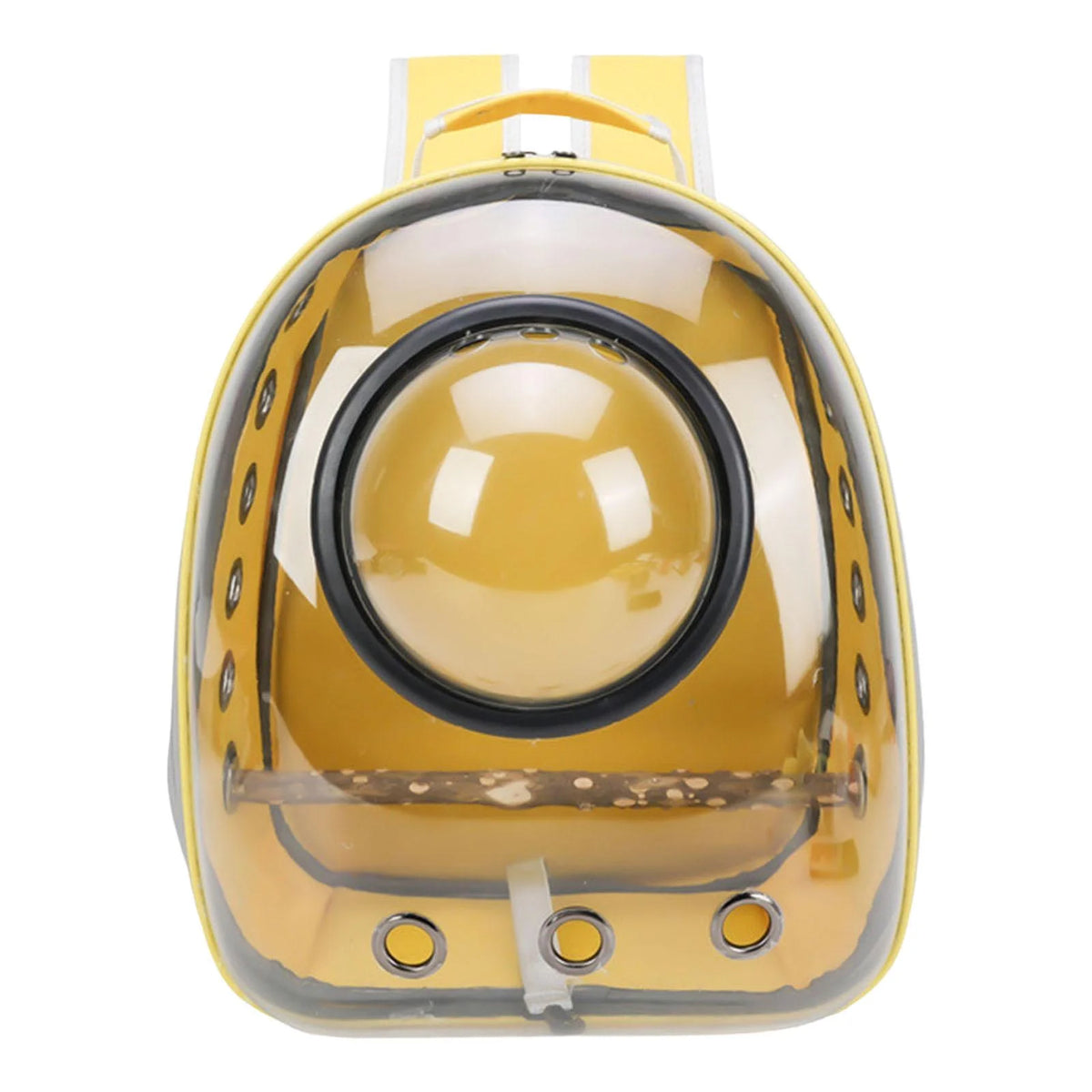 Green Yellow Transparent Bird Carrier with Perch P591439