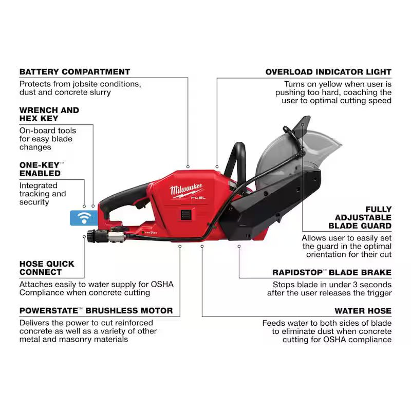 18V Lithium-Ion Brushless Cordless 9 in. Cut Off Saw Kit I1409