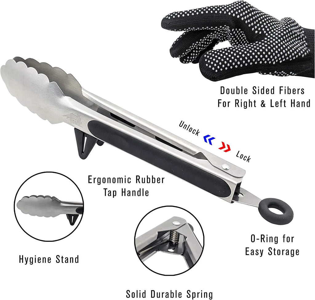 Brown BBQ Grilling and Camping Cooking Utensils Set B89464