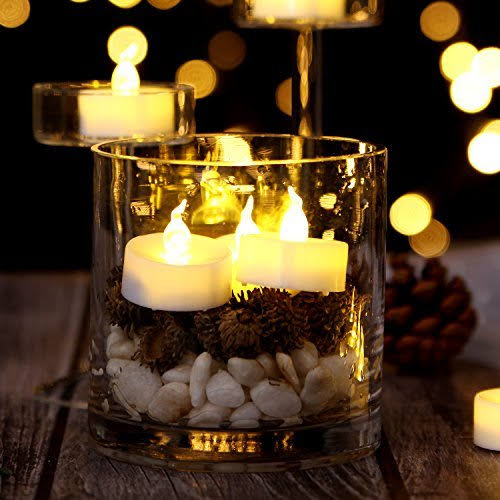 100 Battery Operated LED Warm White Tea Light Candle L6141