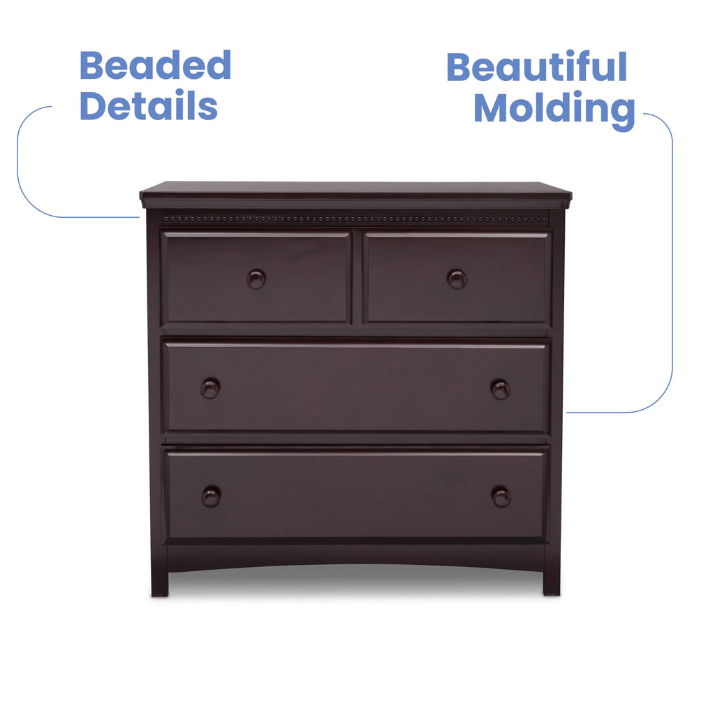 3 Drawer Dresser with Changing Top, Grey N4465