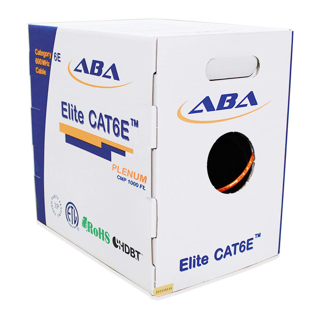 Cat6e Plenum 600MHz CMP 23AWG UTP Solid 100% Pure Copper 1000 Feet Box Green G473070