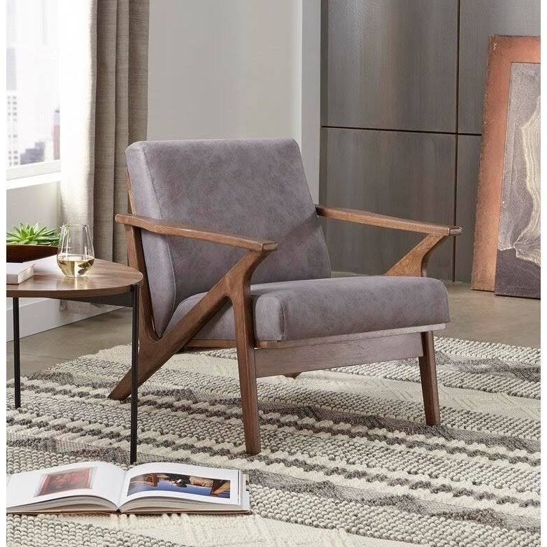 Camel Brown Solid Wood Chair Q6623