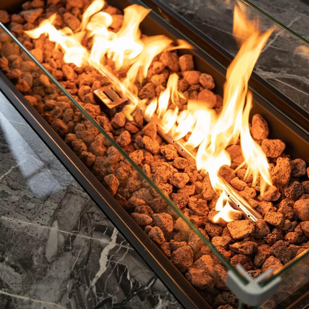 20lbs Wicker Gas Outdoor Firepit Table P55092