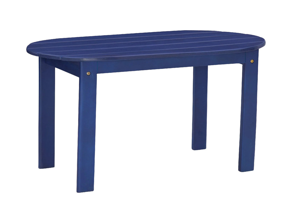 Blue Mid-Century Oval Coffee Table C2111
