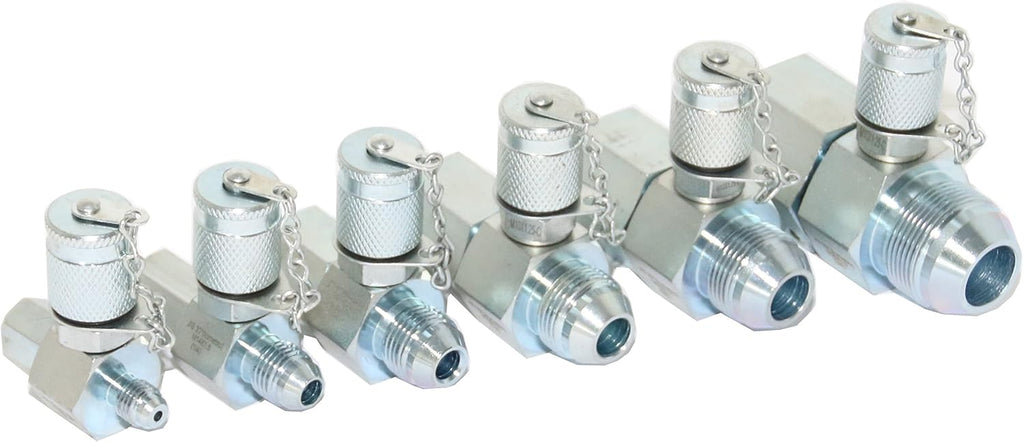 6 Pack Hydraulic Swivel Run Tees Connector Set N973