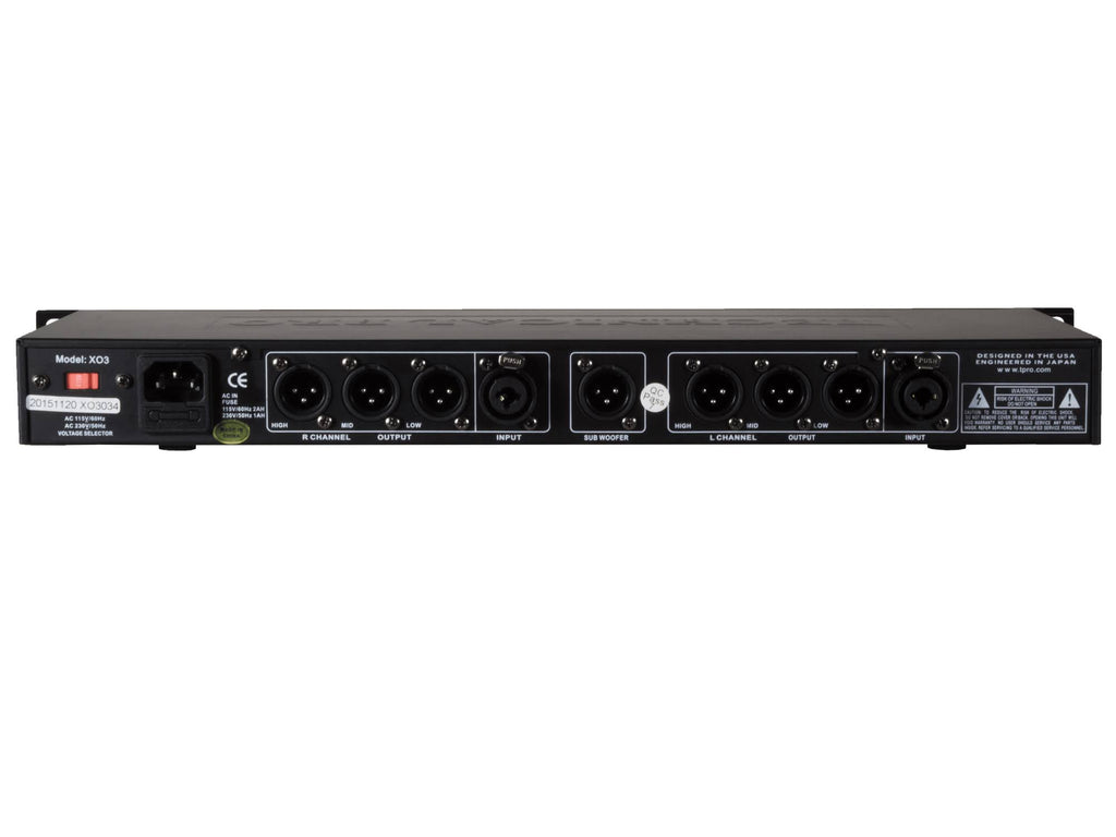 3 Way Crossover with Subwoofer Output Black K685263
