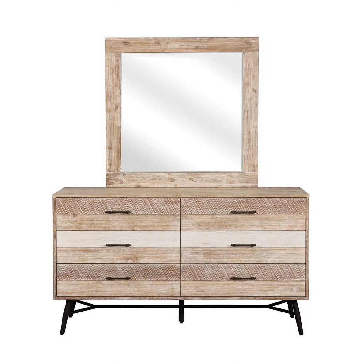 5-piece Brown Wood Queen Bedroom Set K232109
