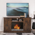 Mid-Century Fireplace TV Stand for 49 Inch TV S378