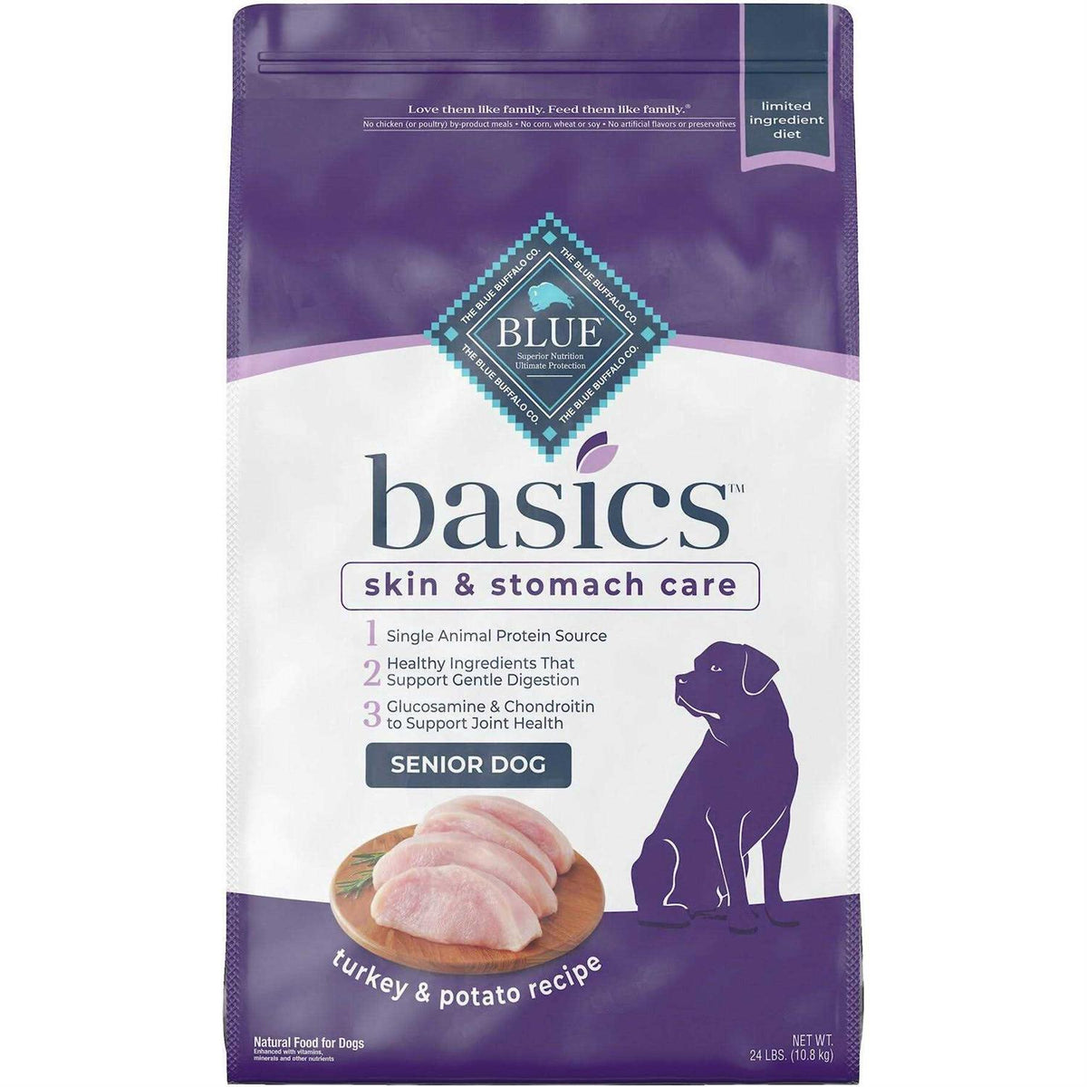 Turkey & Potato Recipe Senior Dry Dog Food K137154