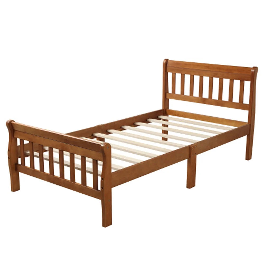 Wood Platform Bed with Headboard and Footboard W145