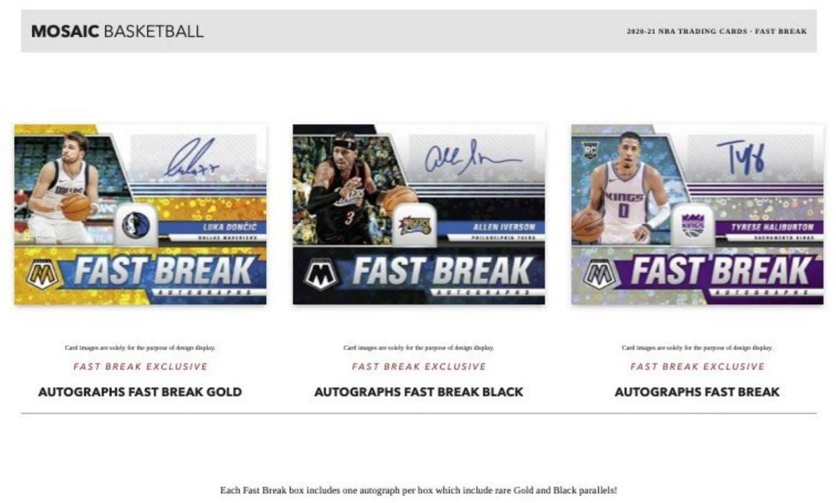 2020-21 Panini Mosaic Fast Break NBA Basketball Box J510214