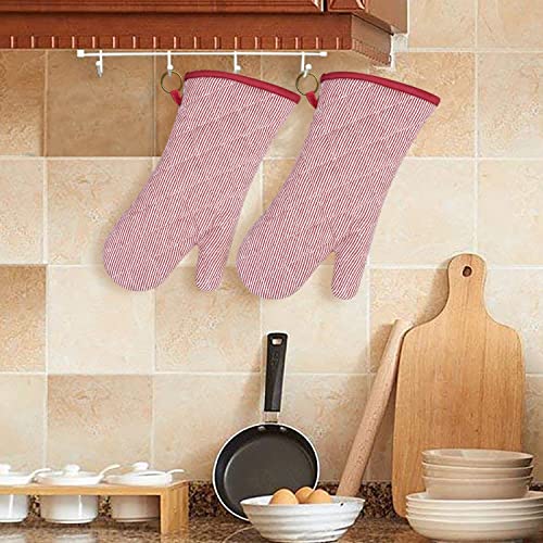 1 Pair 100% Cotton Heat Resistant Oven Mitts S454