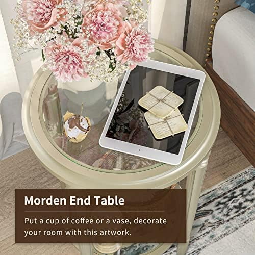 Modern 32" Round Tempered Glass Coffee Table V7979