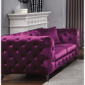 Purple Fabric Loveseat F93827