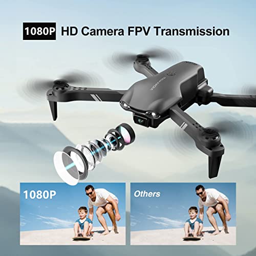 Black 1080P HD FPV Camera Drone with 2 Batteries Z541409