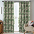 Green Floral Jacquard Grommet Window Panel 54x84 Inches P93002