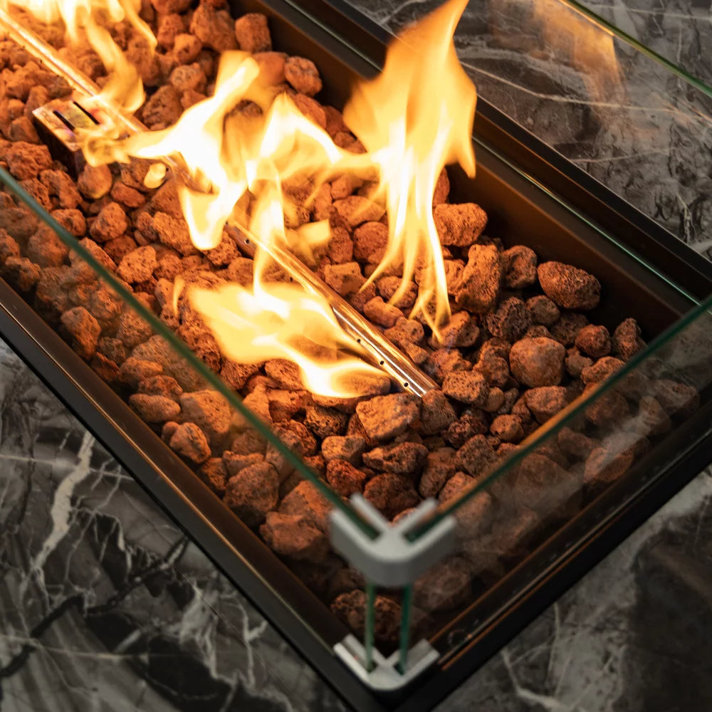 20lbs Wicker Gas Outdoor Firepit Table P55092
