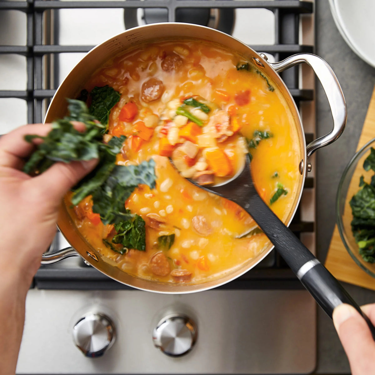 3-Ply Stainless Steel Induction Stockpot with Lid, 8 Quart D31374