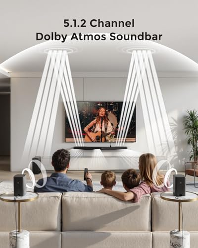 5.1.2ch Sound Bar with Dolby Atmos, 2 Surround Speakers, Subwoofer, BT 5.4, HDMI eARC T131765