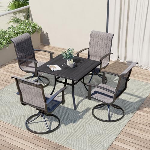 7-Piece Patio Dining Set with Swivel Chairs and Rectangular Dining Table N717643