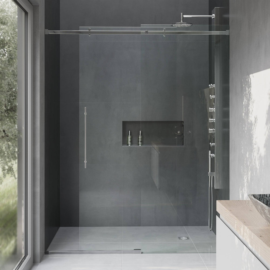 60-Inch Frameless Shower Door with Clear Glass J664