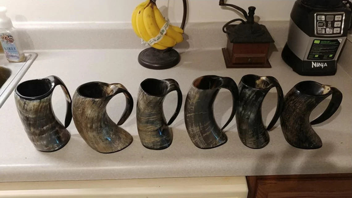 Glass Viking Drinking Horn Mug Tankard 40 oz D447697
