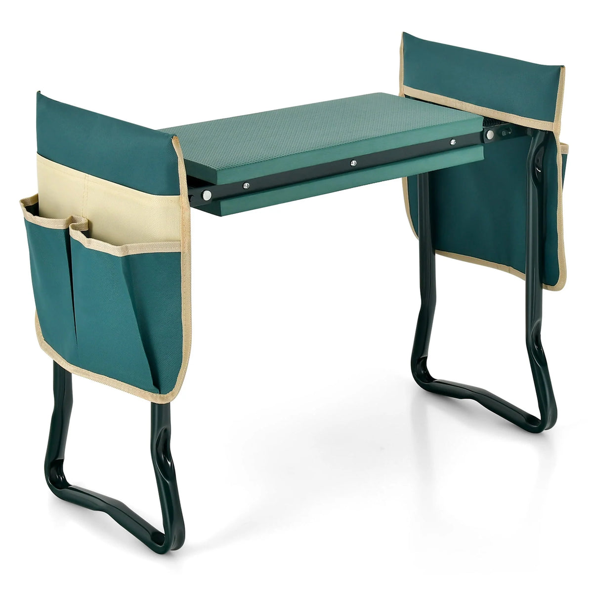 Folding Garden Kneeler Seat Bench with Tool Pouches S756339