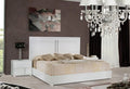 White Gloss Finish Queen Platform Bed C4353