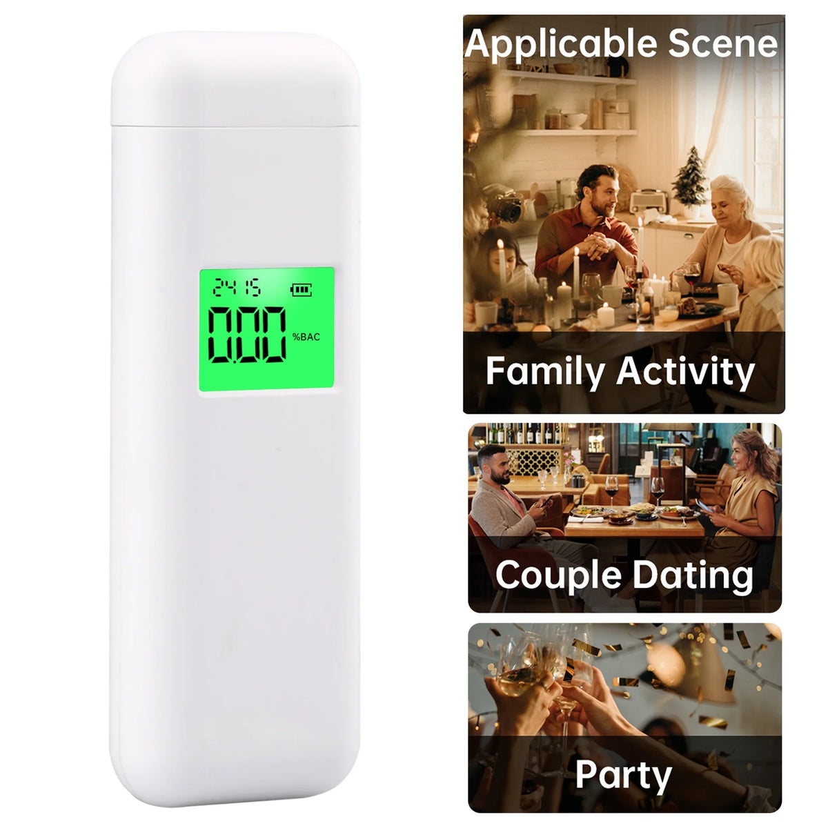 Portable Breathalyzer with LCD Display B310