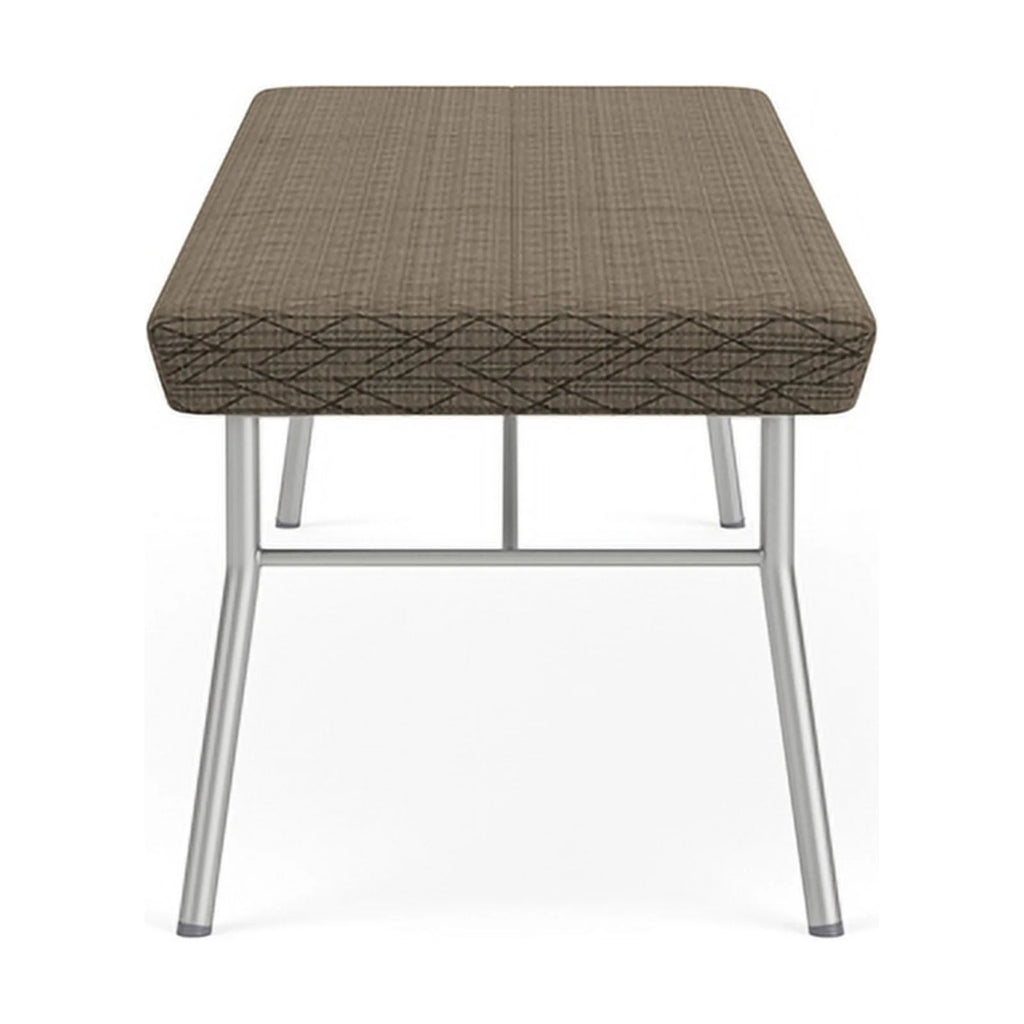 Brown 3-Seat Fabric Reception Bench P7686
